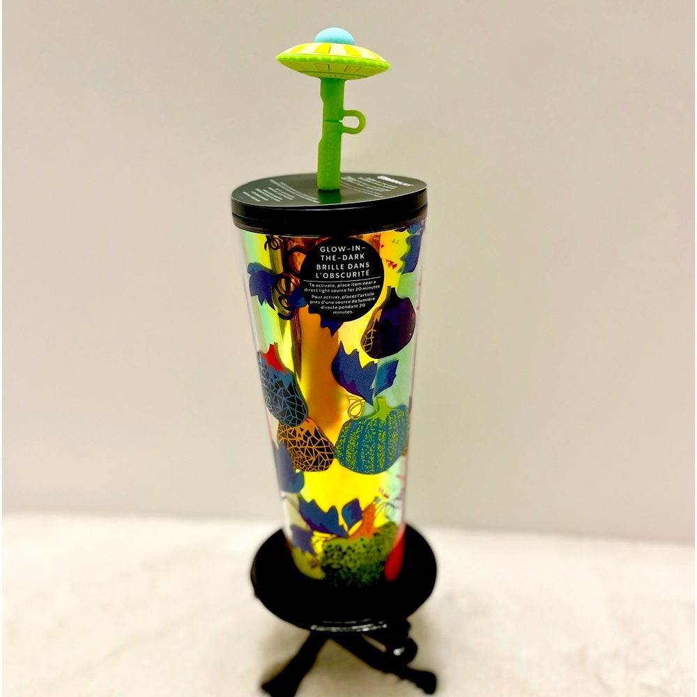 Starbucks Halloween 2024 UFO Glow in the‎ Dark Venti 30oz Tumbler w/UFO Stopper